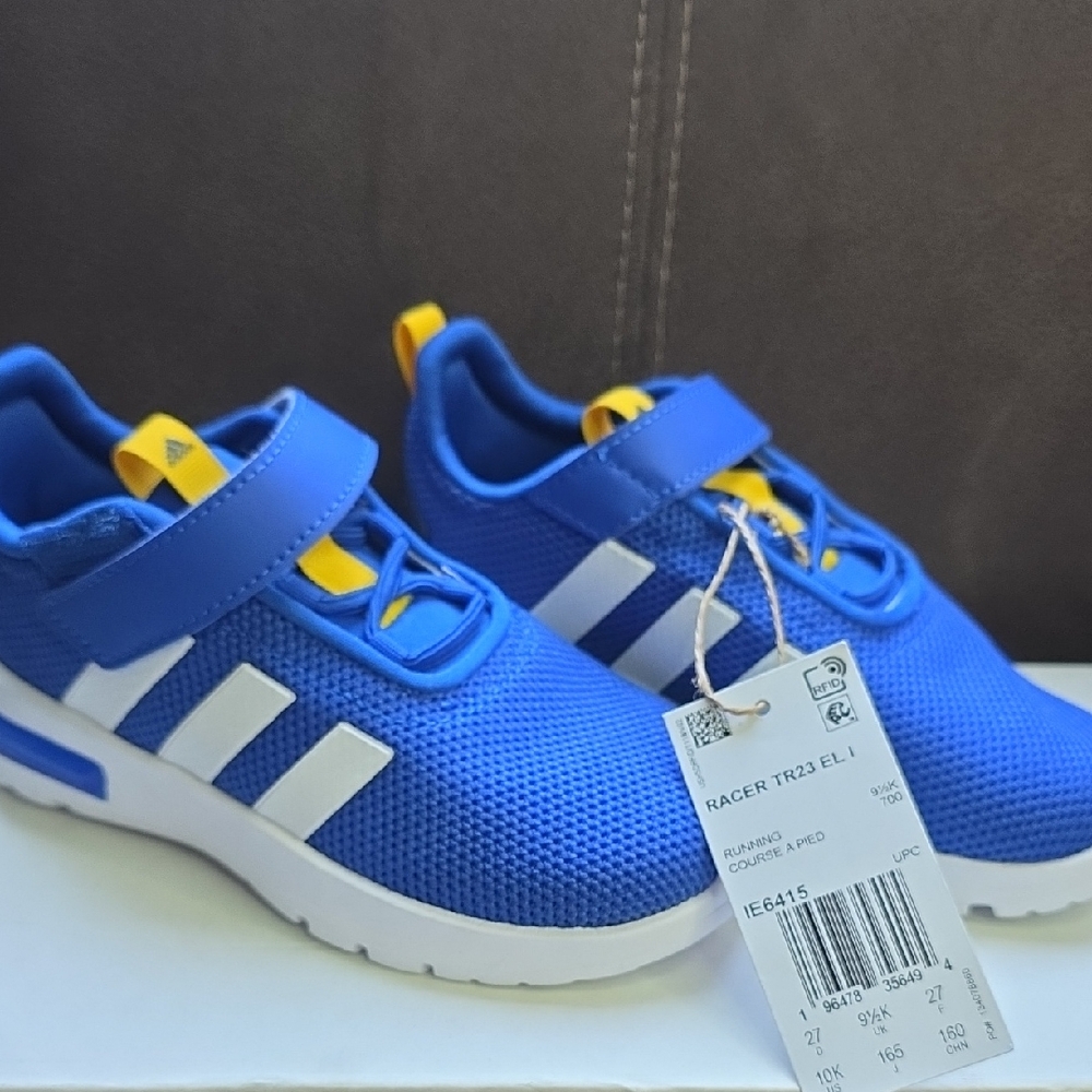 Adidas Kids Blue and Yellow Sneakers